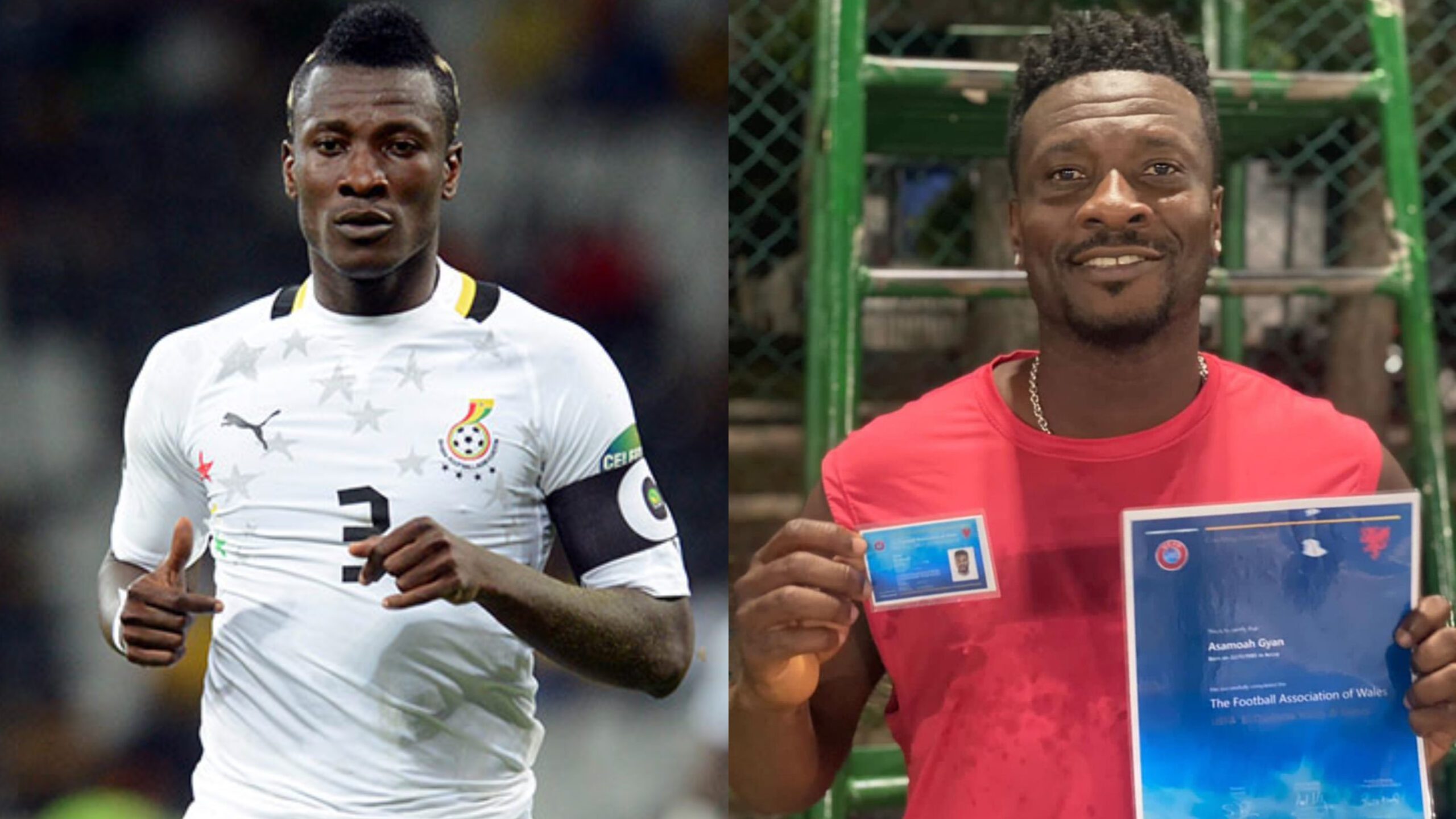 UEFA Awarded Asamoah Gyan With Coaching Course License To Become Professional Coach Photo Credit: Asamoah Source: Instagram