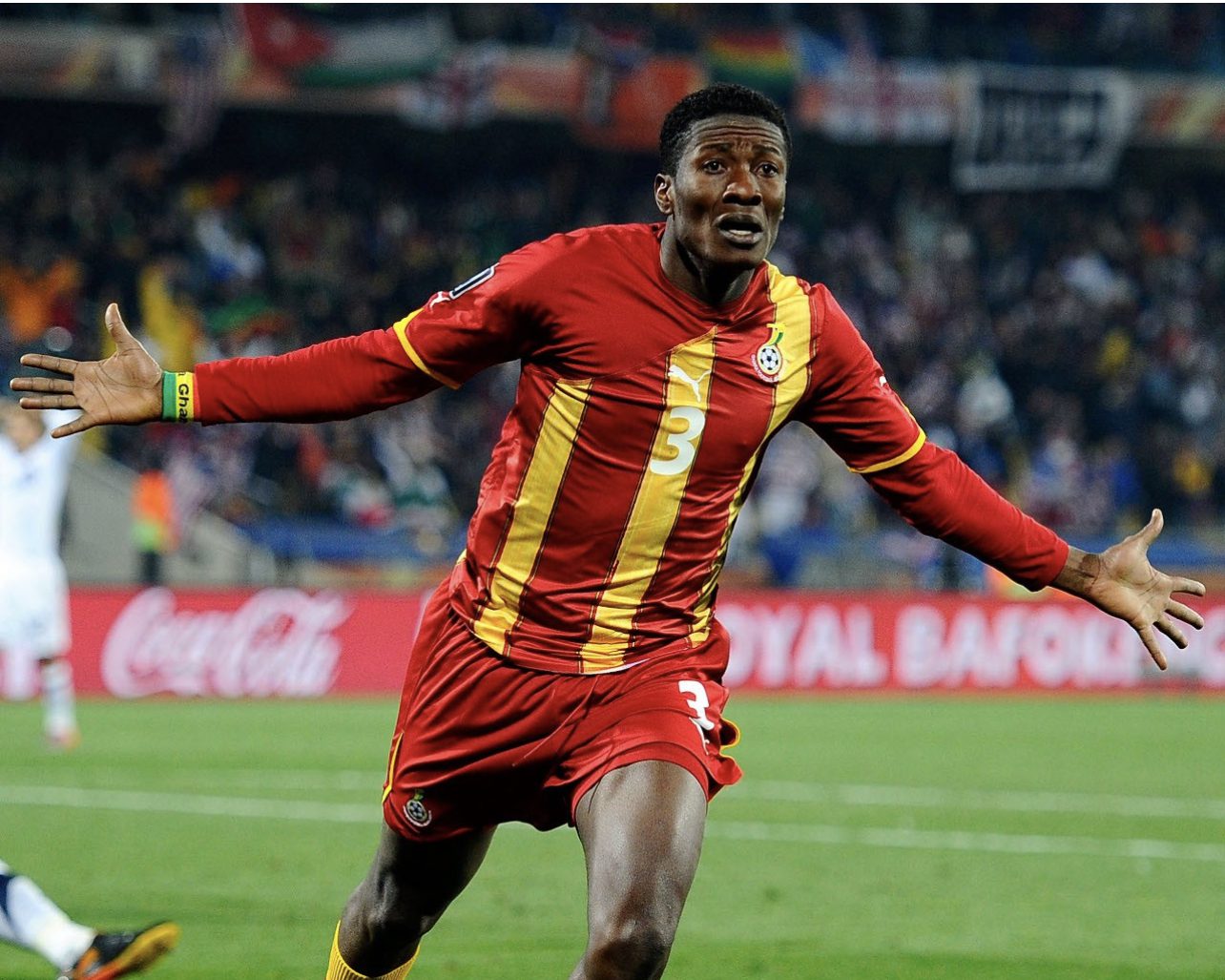 Asamoah Gyan reacts to Black Stars SquadPhoto Credit: 