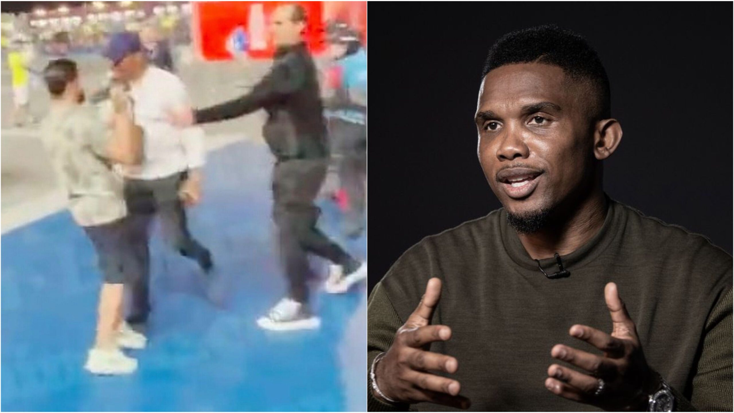 Samuel Eto’o Apologizes To YouTuber After Kicking Him During Brazil vs South Korea Match