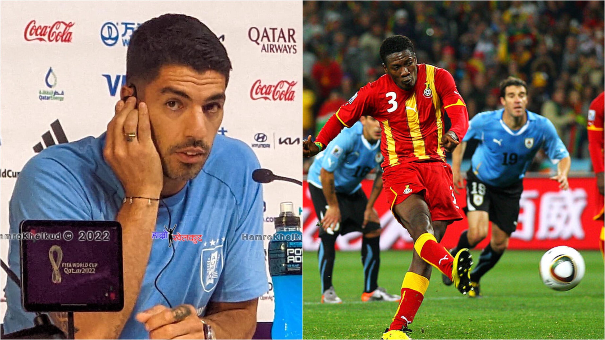 Blame Asamoah Gyan For Missing The Penalty And Not Me - Luis Suarez Tells Ghanaians