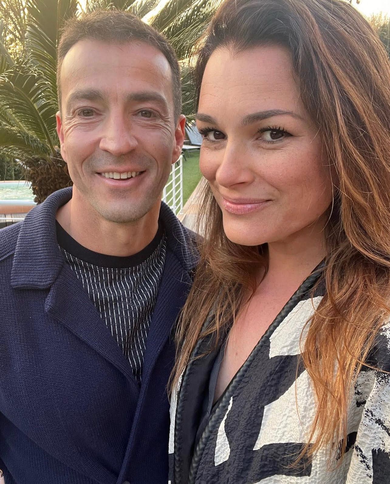 Alena Šeredová and husband 