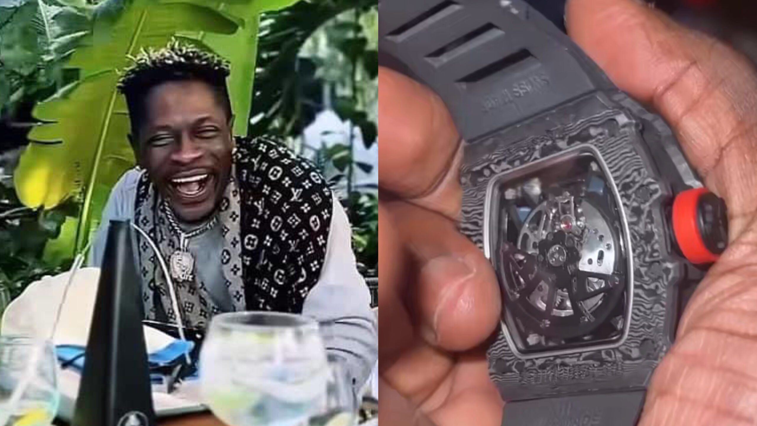 Original Nii Mantey Gifts Shatta Wale $300 Richard Mile Watch
