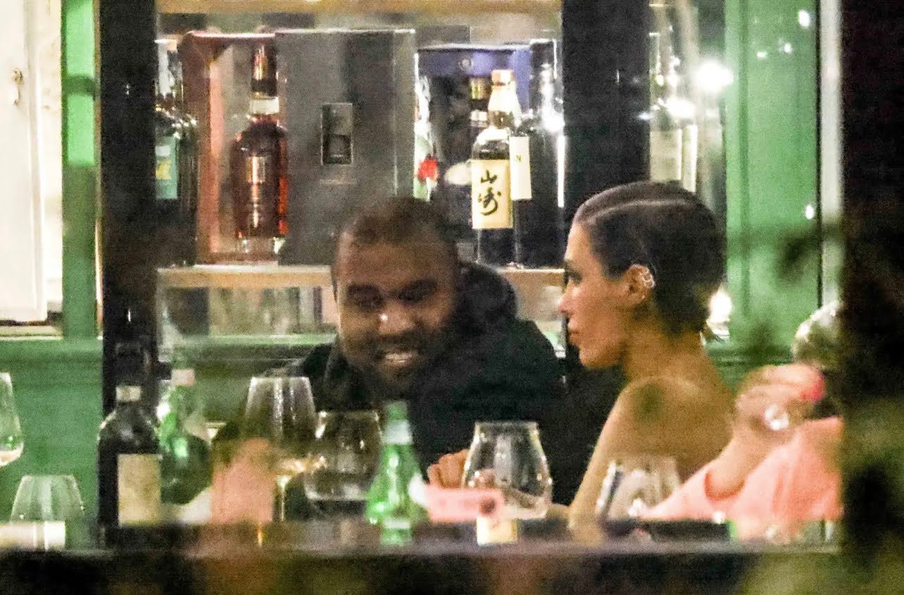 Kanye West and Bianca Censori having a dinner in Italy