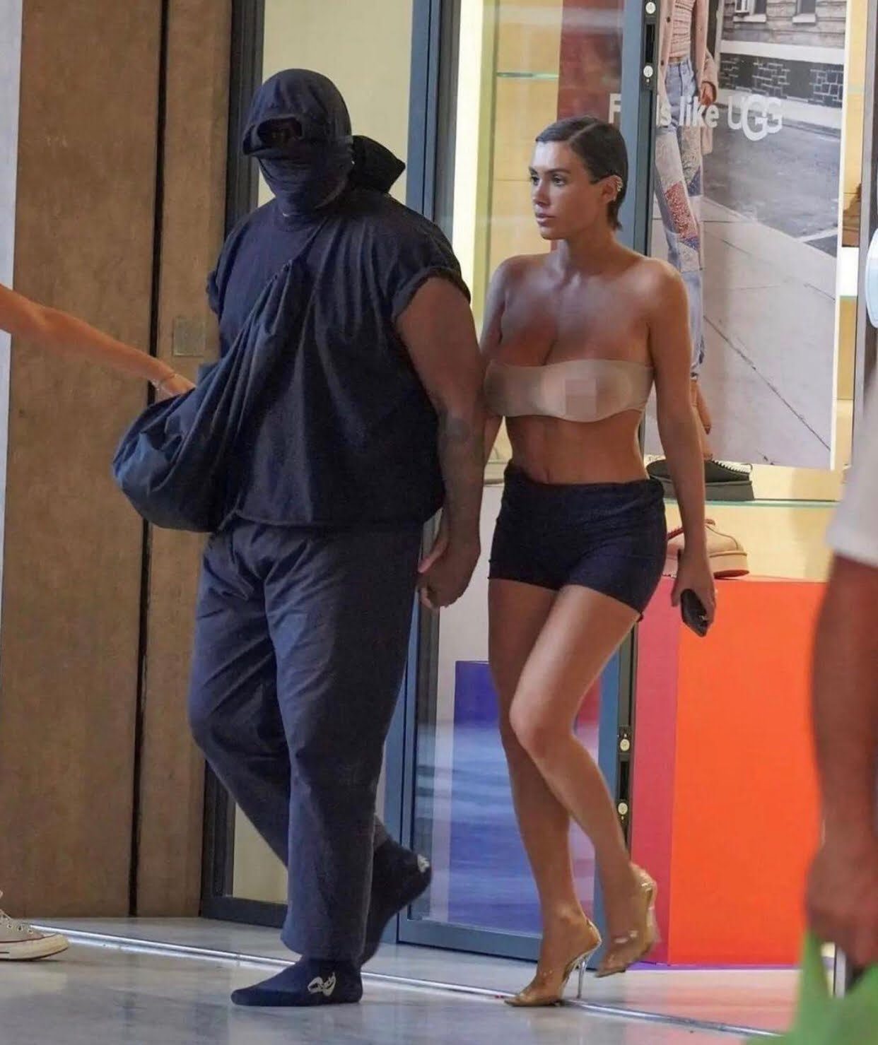 Kanye and Bianca step out to shop in Italy