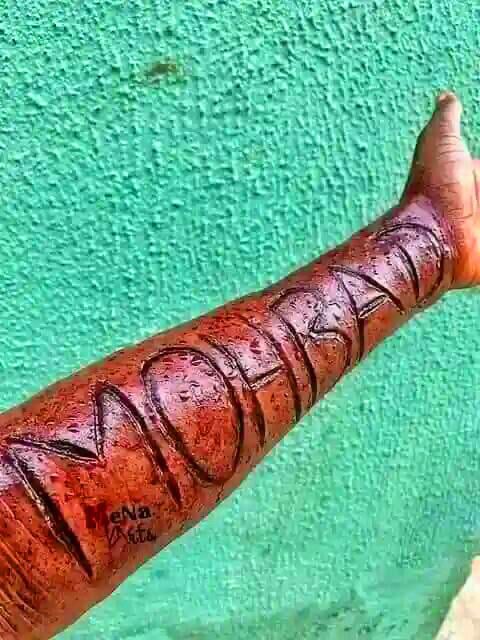 Fan Tattoos Mohbad’s Name On His Skin To Demand Justice For The Singer