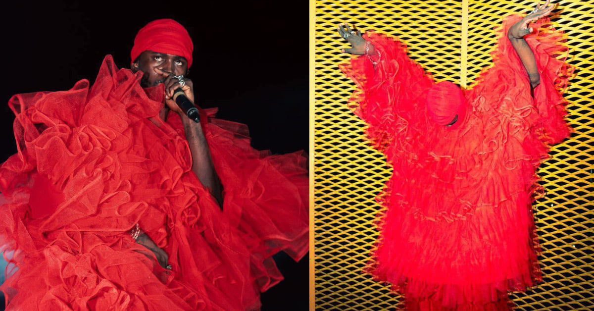 Black Sherif Causes a Stir With His Gambia Concert Cinderella-Like Outfit (See Photos)