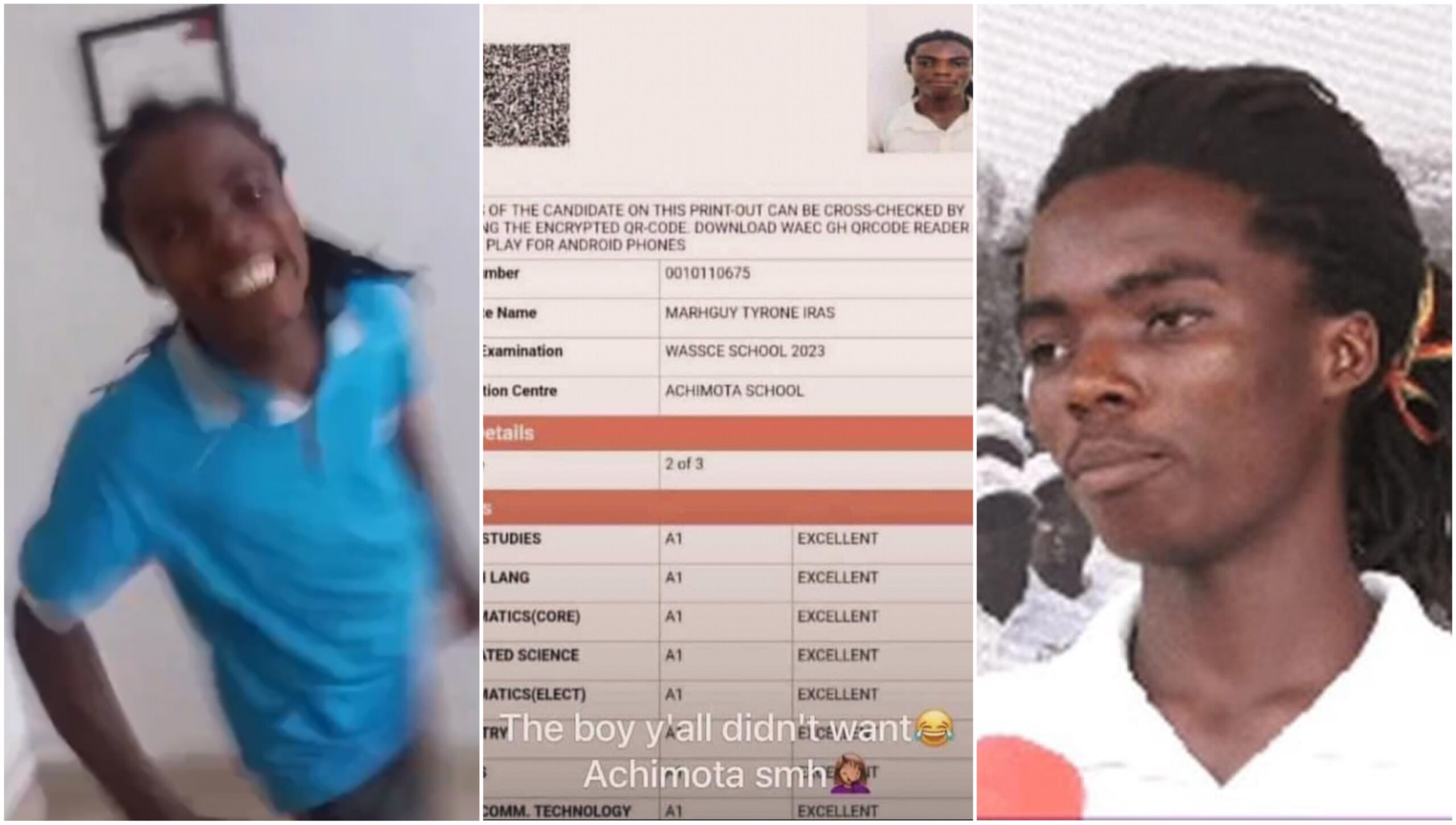 Achimota Rastafarian Student Tyrone Iras Marhguy Scores 8 As in WASSCE (photo + video)