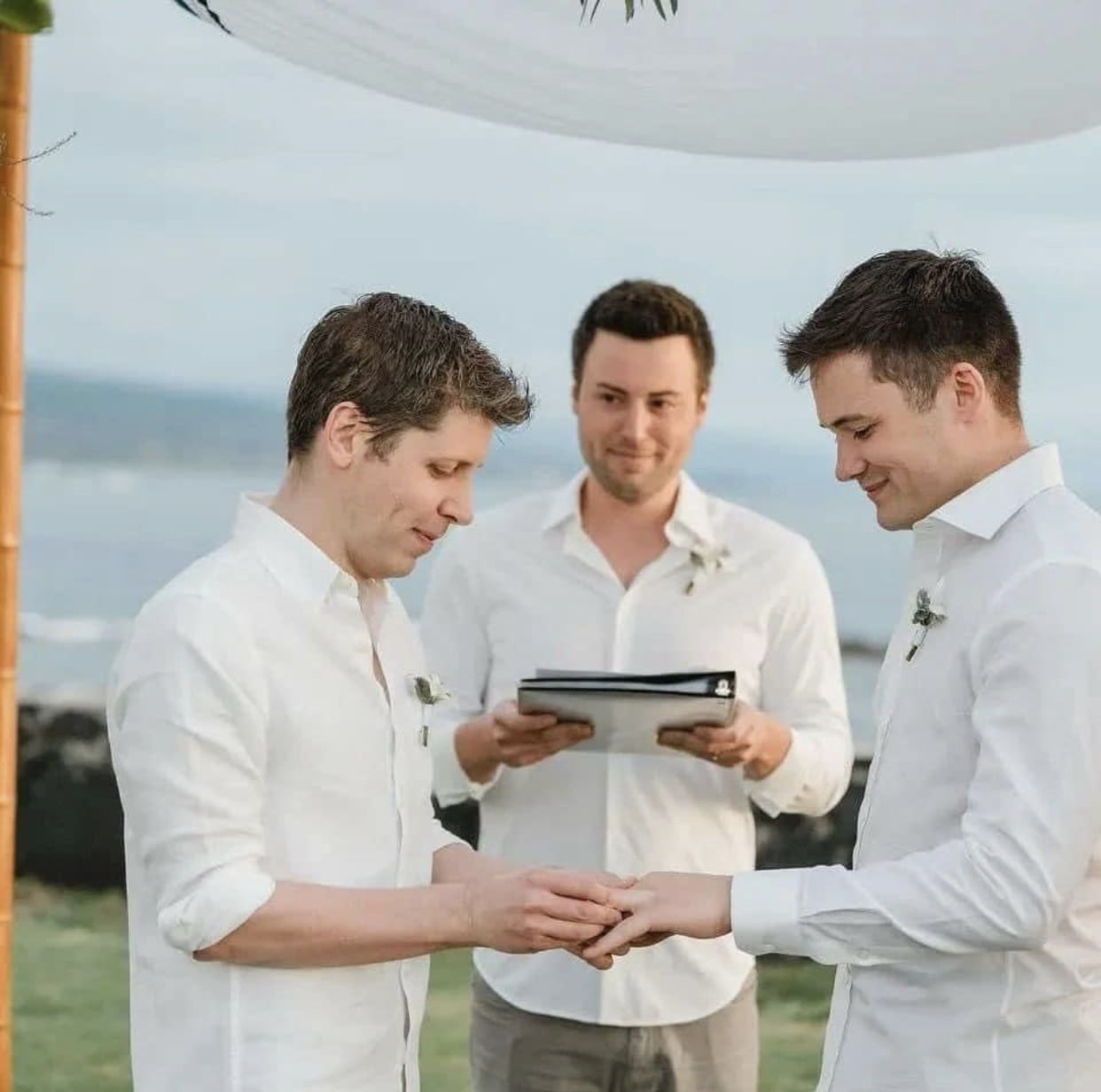 Sam Altman and Oliver Mulherin wedding photos