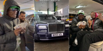 Shatta Wale Arrives In London, Pulled Up In A Royce Royce Ahead of Medikal’s O2 Indigo Concern