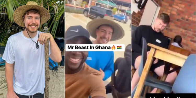World Most Popular YouTuber Mr Beast Spotted In Accra, Ghana