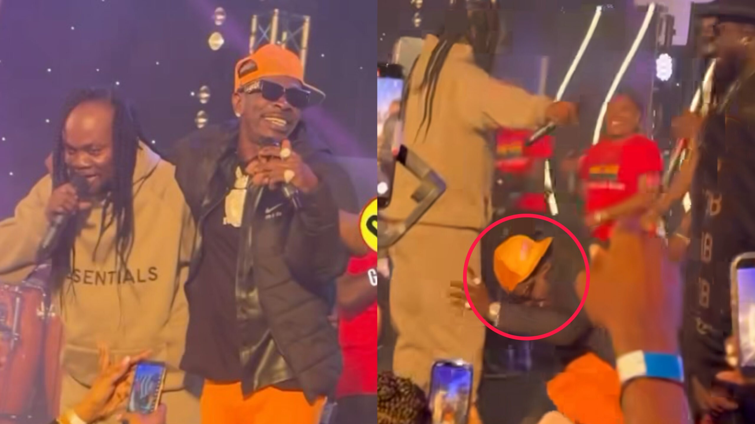 Shatta Wale Bows Down To Legendary Daddy Lumba On Stage At ‘The Legends Night’