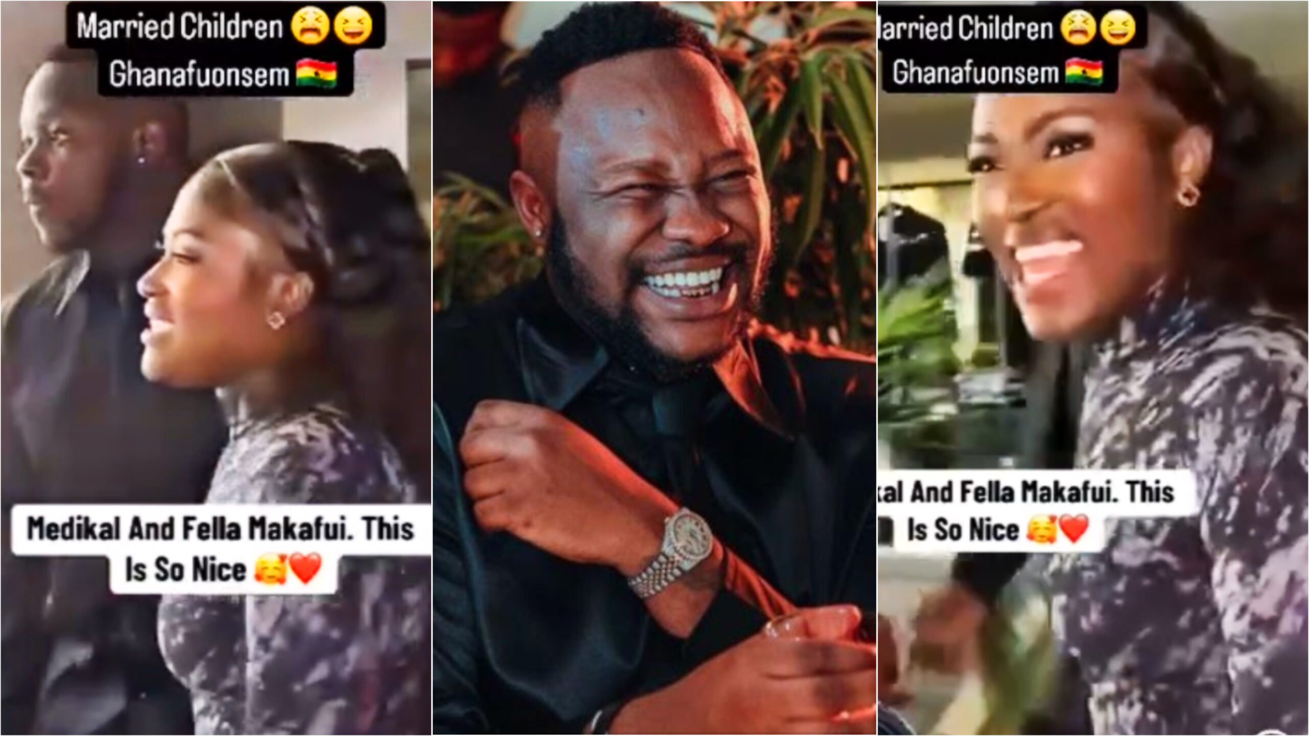 Fella Makafui Welcomes Medikal At KIA After His Successful O2 Concert Amid Divorce Rumours? (Watch)