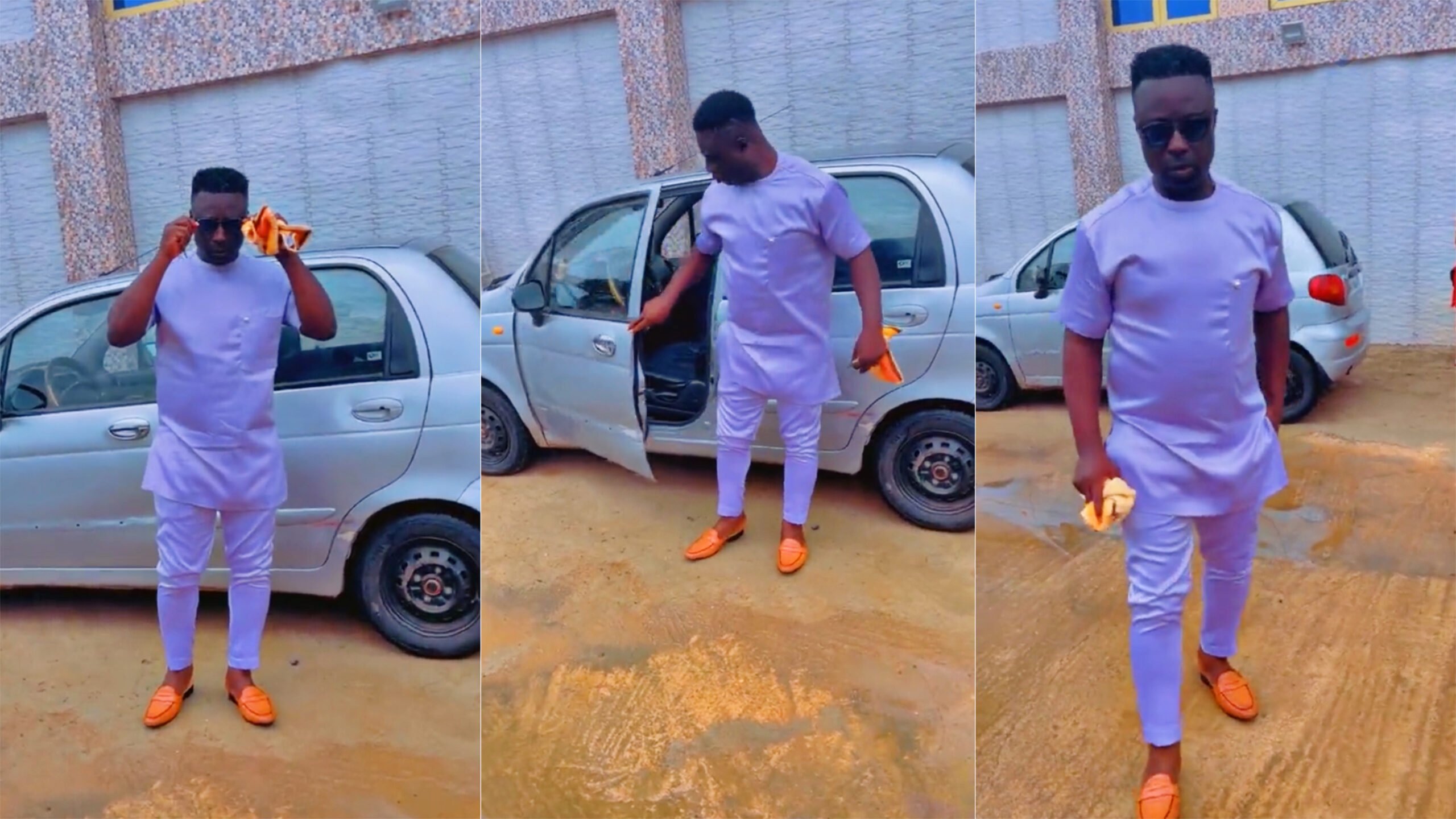 Former Ghanaian Footballer Charles Taylor Flaunts His Car, Netizens Express Shock (Watch)