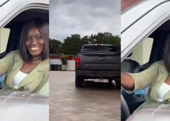 “The money keeps coming”; Afua sing-a-thon flaunts her newly acquired Ford F-150 worth $80,000 - VIDEO