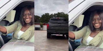 “The money keeps coming”; Afua sing-a-thon flaunts her newly acquired Ford F-150 worth $80,000 - VIDEO