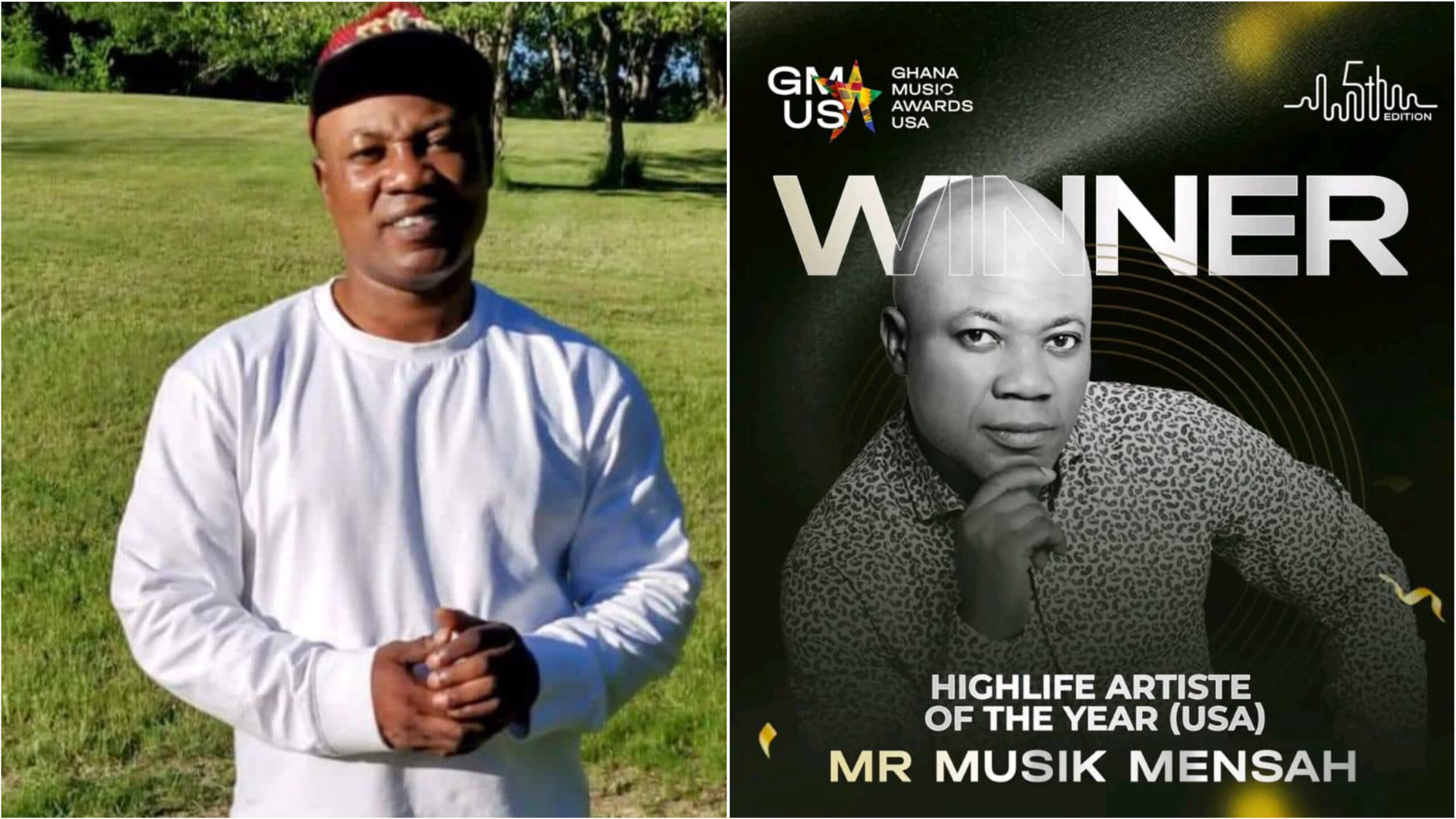 Mr Muzic Mensah Wins ‘Best Highlife Artist of the Year’ at Ghana Music Awards USA