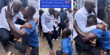 'He is very humble': Dr. Bawumia hugs a differently-abled man in a video, earns him praise from netizens