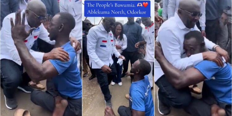 'He is very humble': Dr. Bawumia hugs a differently-abled man in a video, earns him praise from netizens