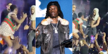 Rema Angrily Kicks A Fan On Stage During Benin Performance