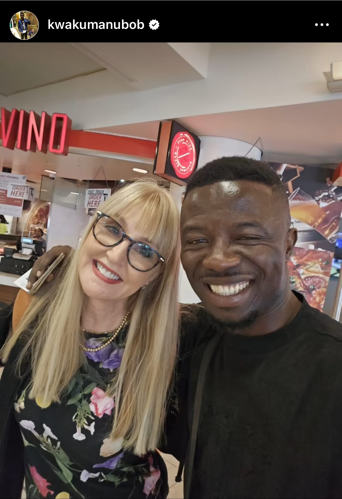 Kwaku Manu and white girlfriend photo