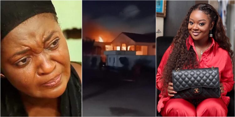 FULL VIDEO: Jackie Appiah’s Mansion Caught in Devastating Fire
