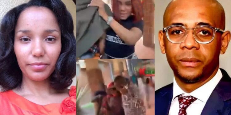 VIDEO: Baltasar Engonga's Wife Appears in Court, Hides Her Face from camera After Bedroom Video Leak