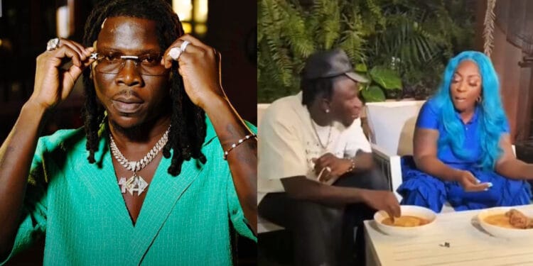 Spice dines with Stonebwoy in his mansion