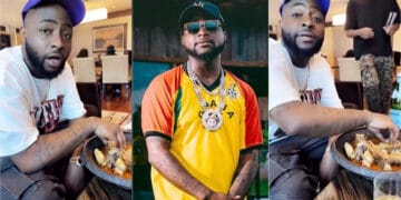 VIDEO: Davido Eats Fufu And Light Soup At A Restaurant Like An Ordinary Ghanaian