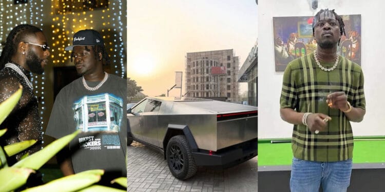 Burna Boy Buys his PA, King Manny, with a Tesla Cybertruck worth ₦127,392,740