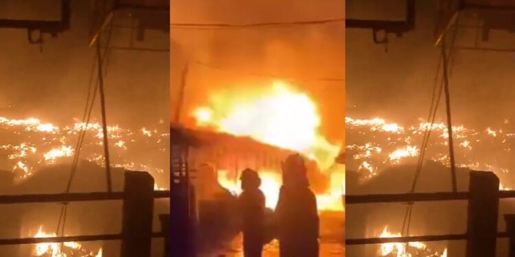 VIDEO: Kantamanto Market Is On Fire, Destroys Shops, Leaves Traders Helpless