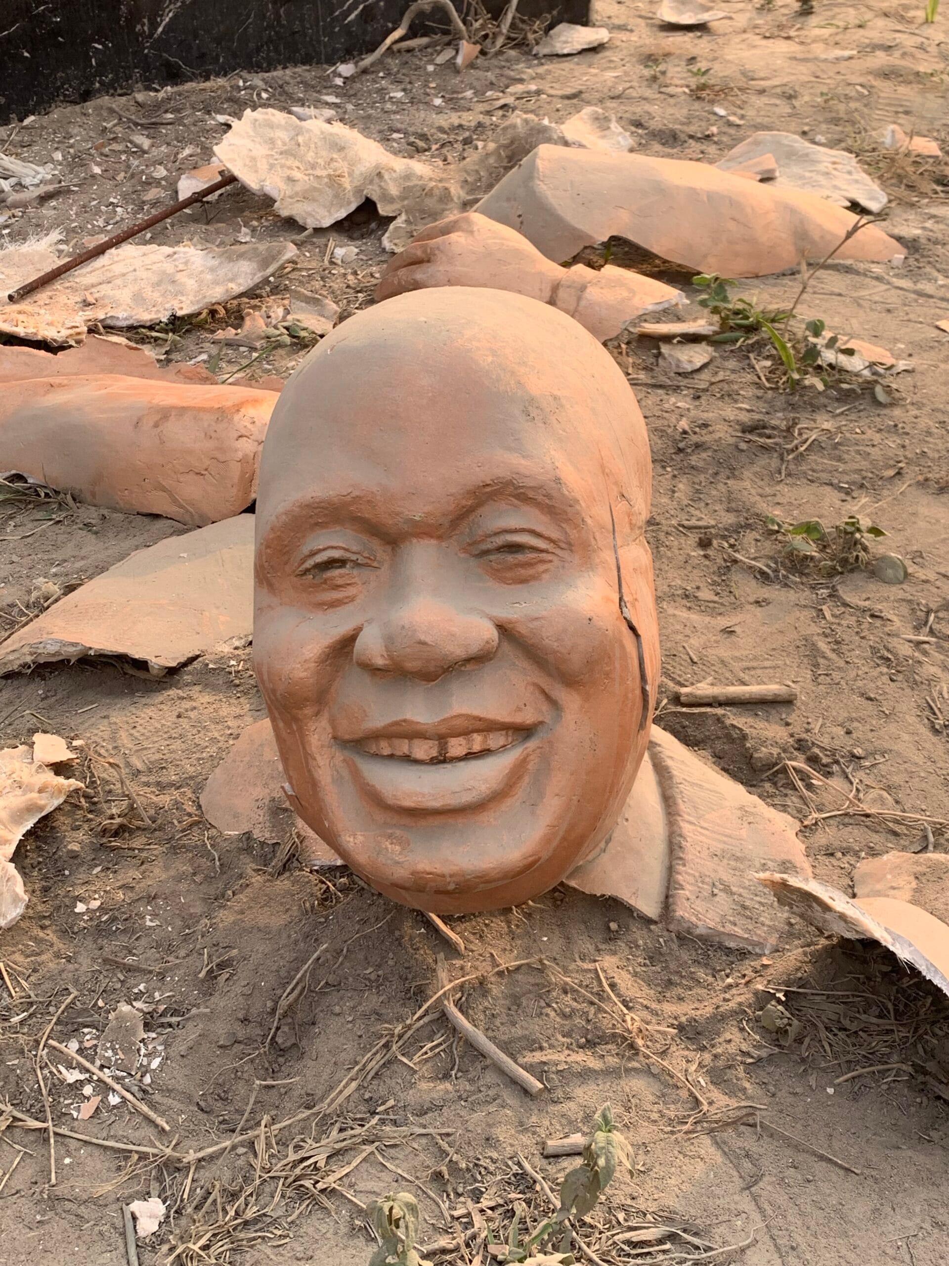 Akufo Addo statue destroyed