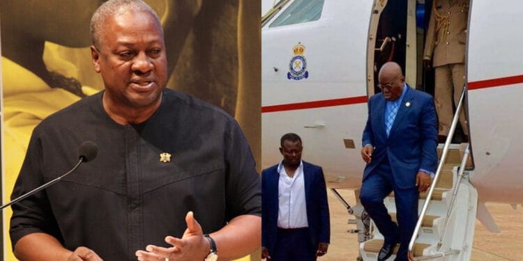 John Mahama Orders NIB to Investigate Akufo-Addo’s Official Travels – Here’s Why