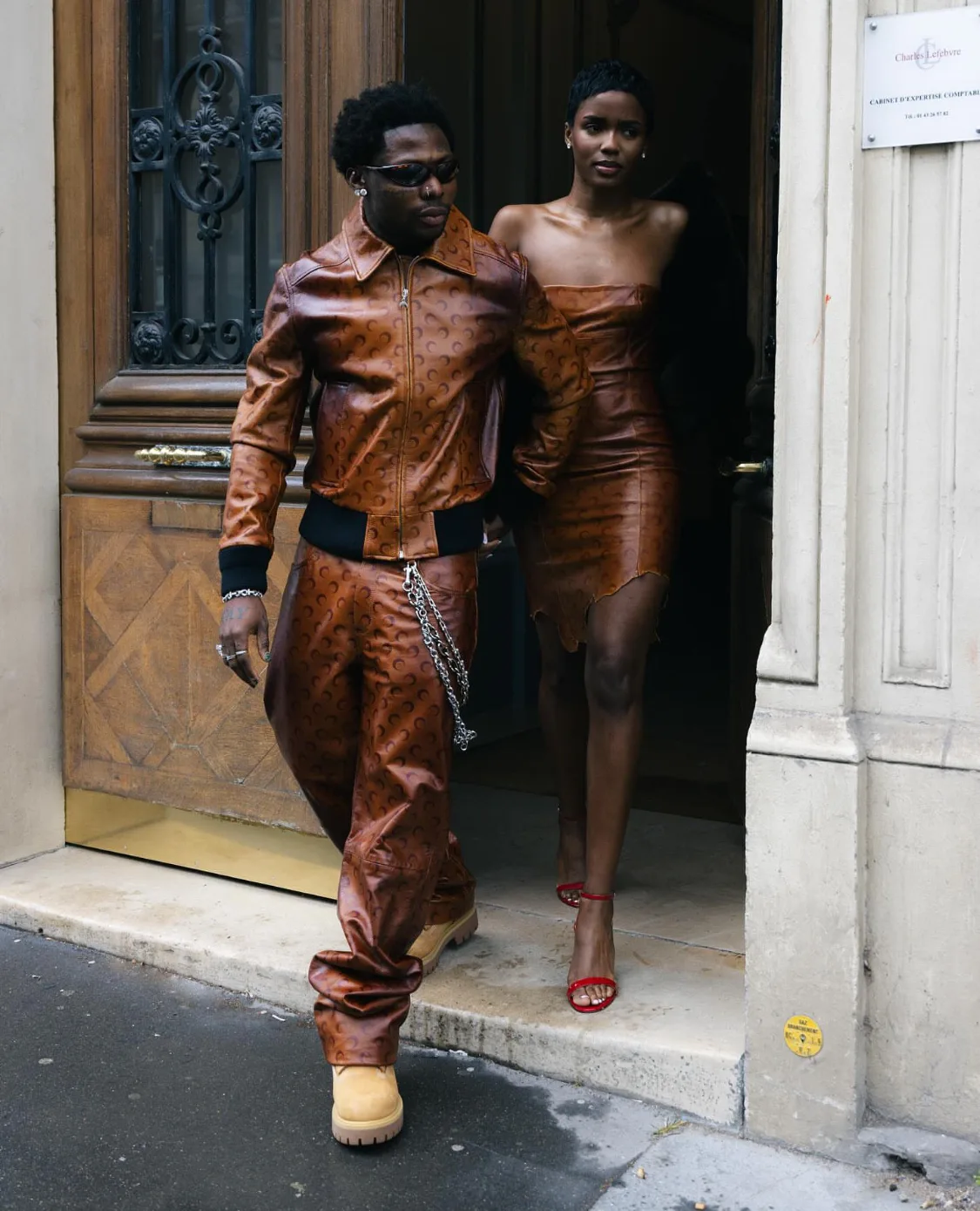 Asake and Eva Apio pictured in Paris, France