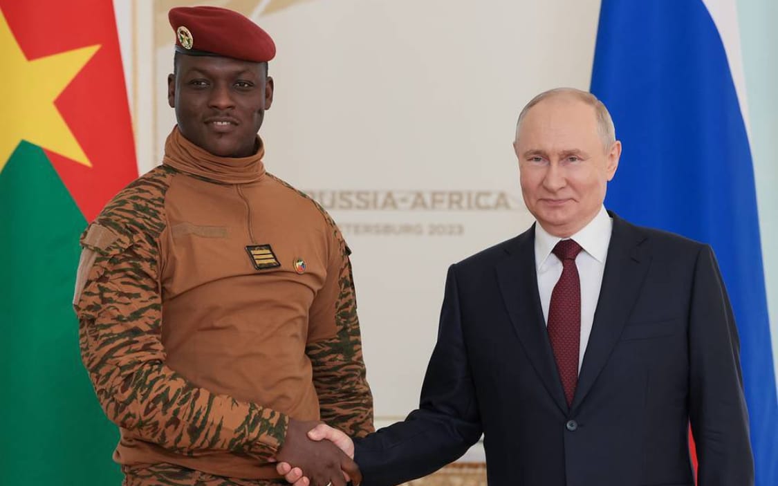 Ibrahim Traore and Vladimir Putin photo source: @tass.com