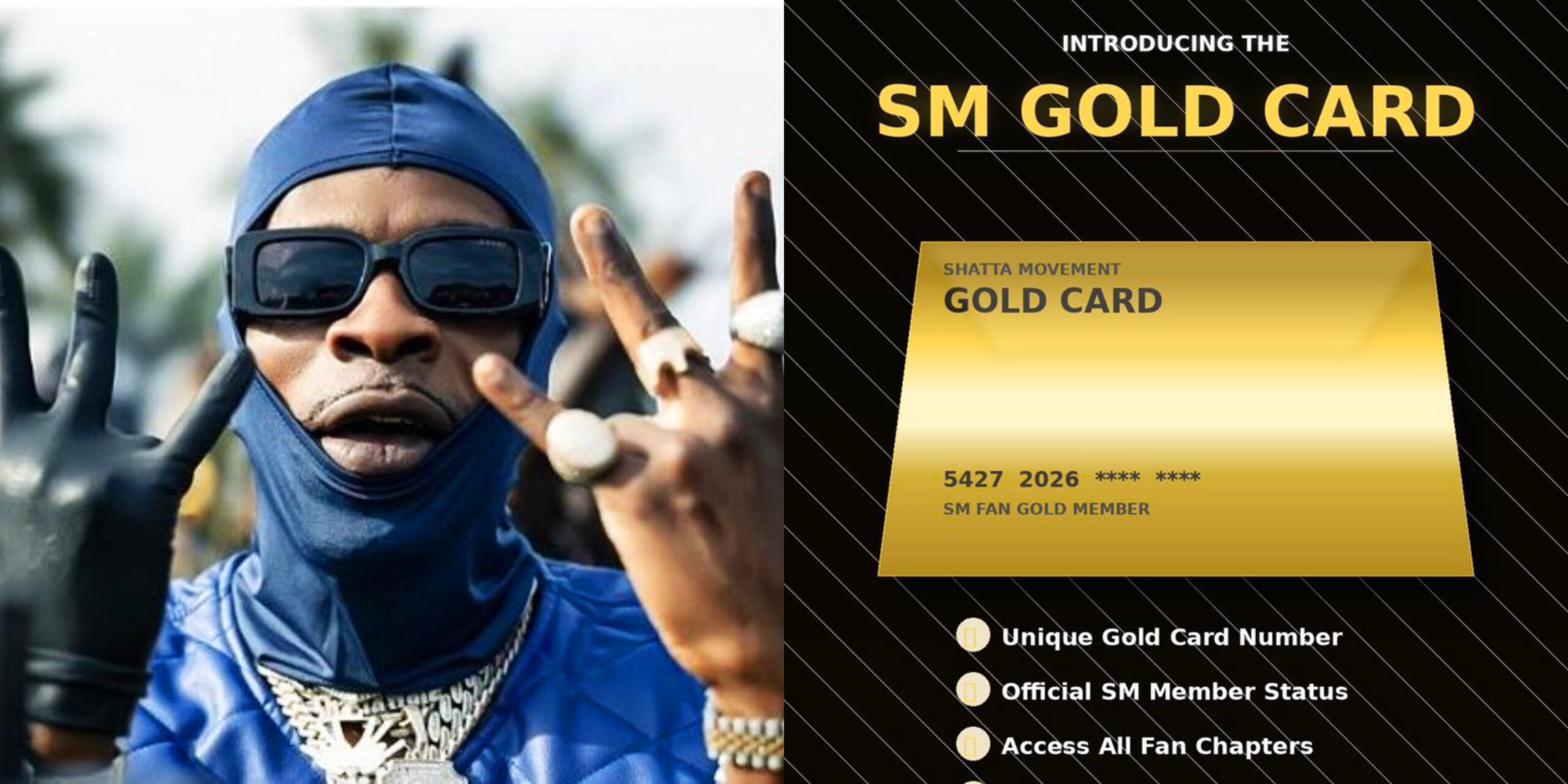 Shatta Wale Launches SM Membership Gold Card as Thousands Register in Hours