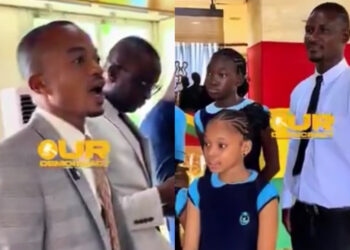 Ahafo Ano South East MP Yakubu Mohammed speaking to pupils during a school visit in a viral video that has sparked widespread debate in Ghana.