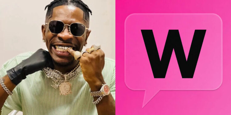 Shatta Wale announcing the launch of his new WAYA communication app for calls, chats, voice notes and stories.