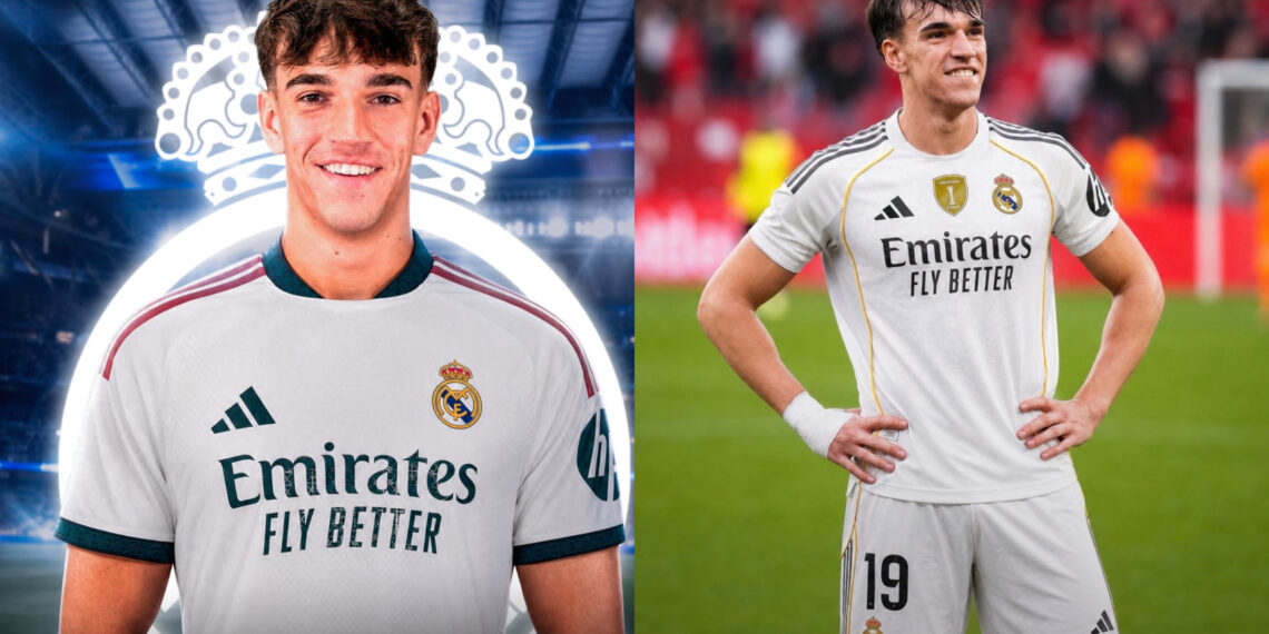 Carlos Espi net worth 2026 — Real Madrid rising star and football sensation in his new club kit
