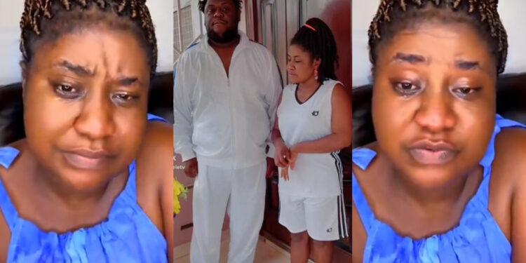 Gifty Nana Afriyie, wife of Kumawood actor Oteele, breaks down in tears over husband's leaked Azigi video scandal