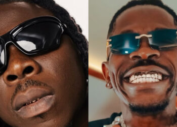 Stonebwoy and Shatta Wale split image highlighting the Ghanaian dancehall rivalry after Shatta Wale's 2026 Shatta Fest UK concert cancellation and Stonebwoy's viral quote.