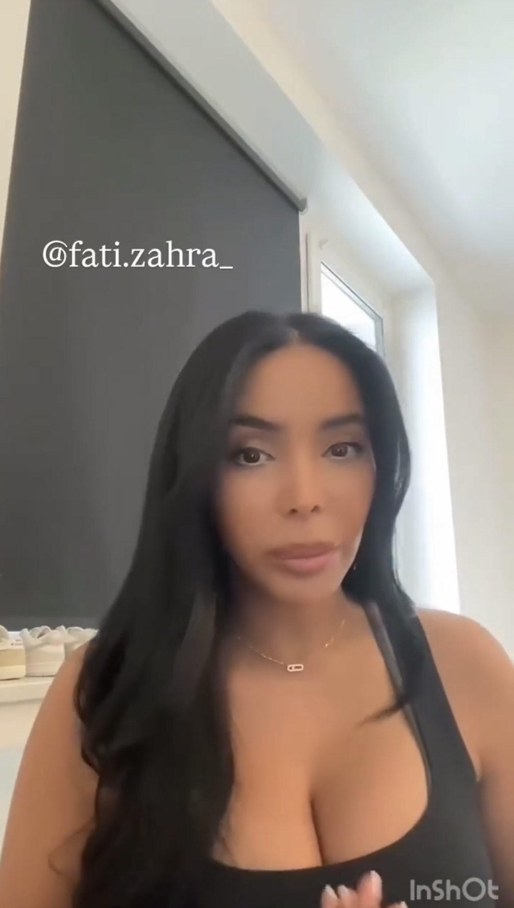Fatima, the mother of Michael Olise's daughter, addressing the camera in a viral video statement about child support struggles.